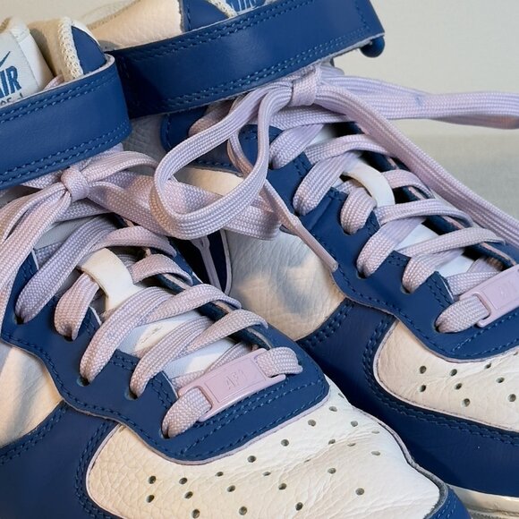 Nike Air Force 1 High Tops - Blue/White (Women's 7) - Picture 2 of 9